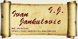 Ivan Jankulović vizit kartica